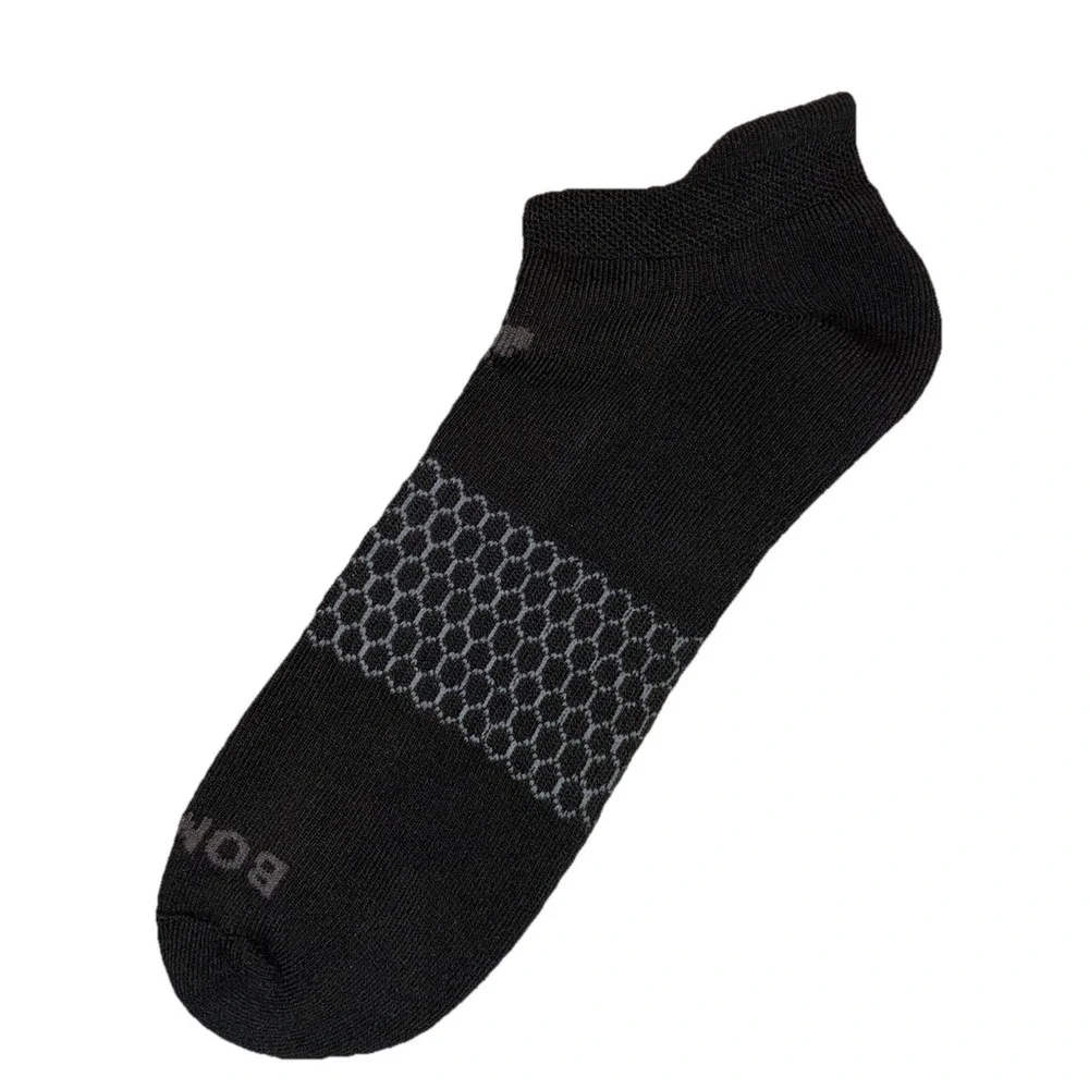 BOMBAS Socks Men's XL (US 13.5-16) Black Gray Ankle Logo NEW‎ Lot Of 5